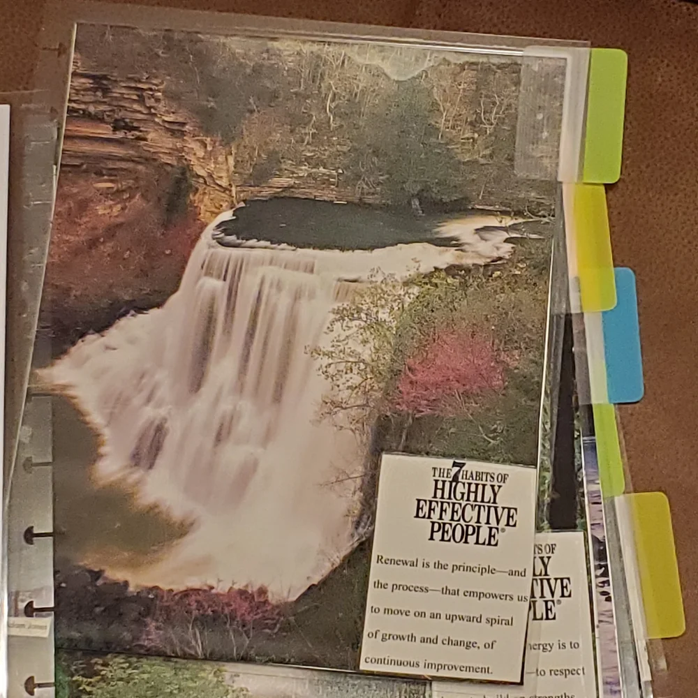 Homemade cover & five dashboards/dividers for a classic size disc bound planner